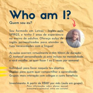 Aulas de Inglês Customizadas para a sua necessidade